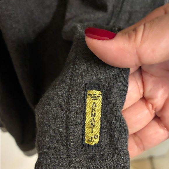 Giorgio Armani Men’s Charcoal Long Sleeve Top in Sz M - Picture 2 of 7